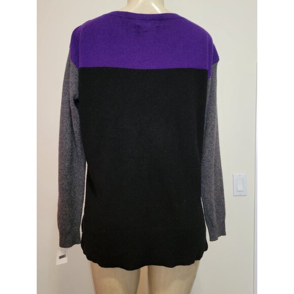 LAUREN RALPH WOMEN'S 100% CASHMERE SWEATER MULTICOLOR SIZE M #892 - Picture 3 of 11